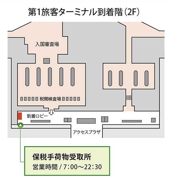 中部国際空港 別送品申告書受付カウンター