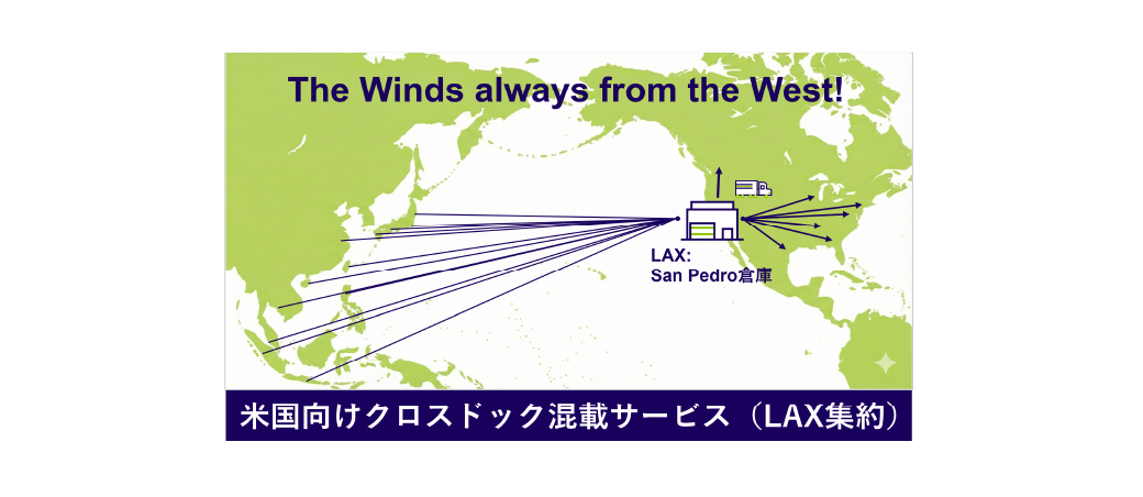 米国向けクロスドック混載サービス（LAX集約）