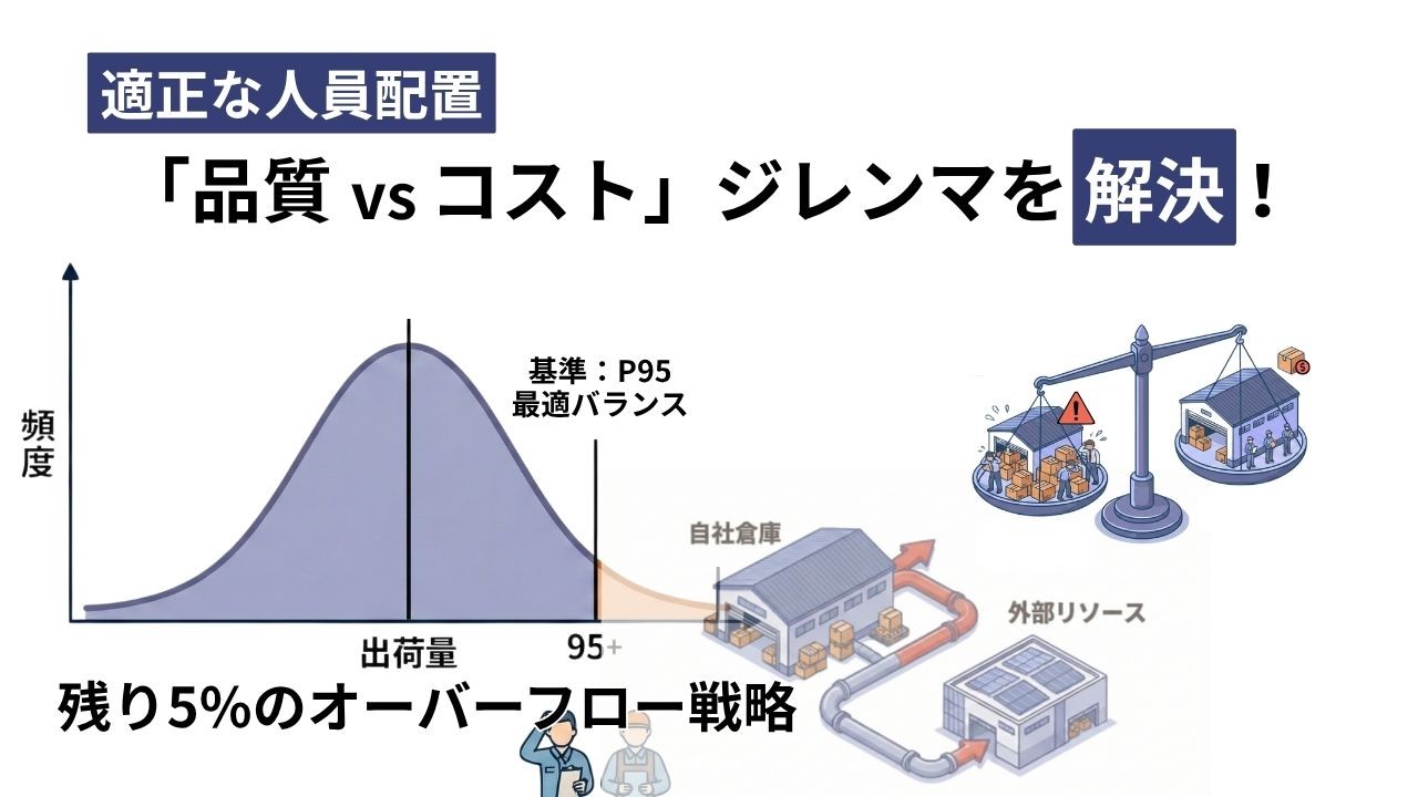 物流の需要変動を科学的に分析し、適正人員を算出する指標とは