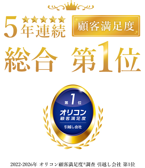 オリコン顧客満足度 5年連続No.1 確かな品質・実績