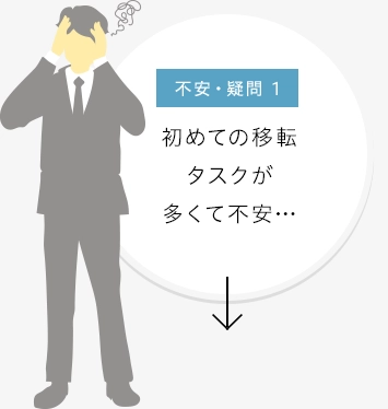 不安・疑問1 初めての移転 タスクが多くて不安…