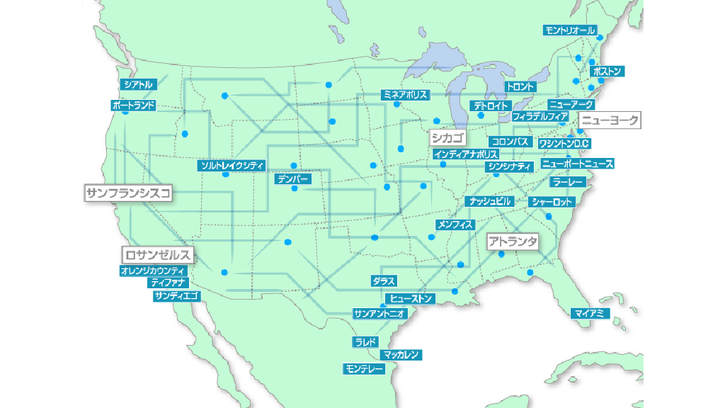North American intra-regional network