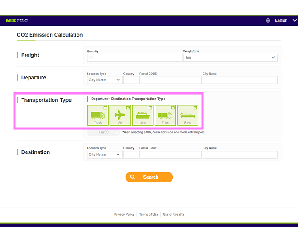 2. Adjustment of transport mode selection