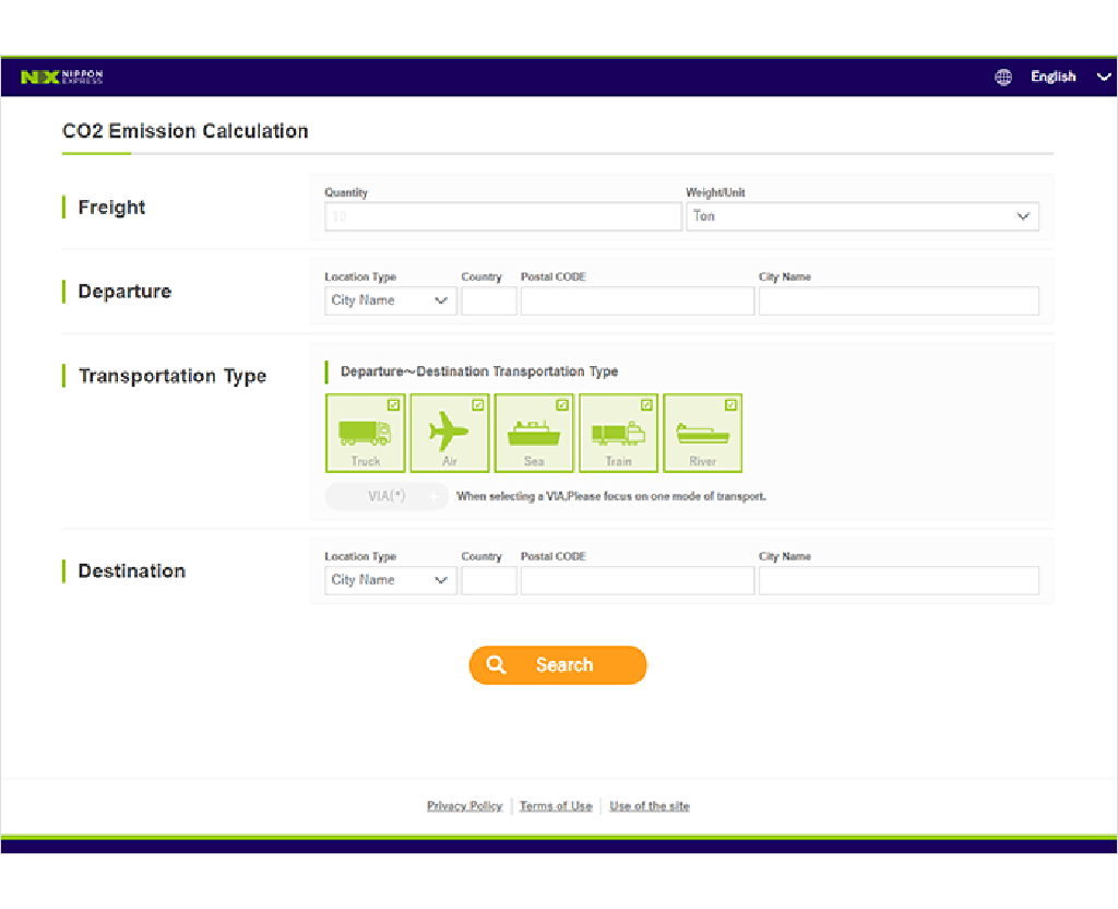 1. Transport mode search