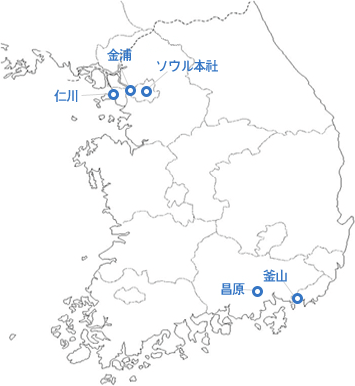 韓国地図