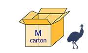 M carton：Emus