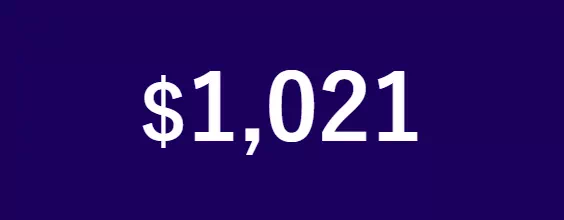 $1,021